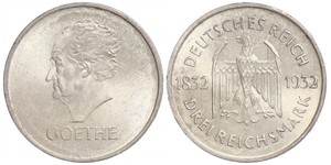3 Mark República de Weimar (1918-1933) Plata 
