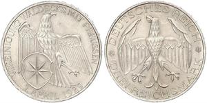 3 Mark República de Weimar (1918-1933) Plata 