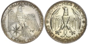 3 Mark República de Weimar (1918-1933) Plata 