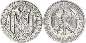 3 Mark República de Weimar (1918-1933) Plata 