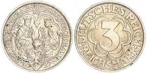 3 Mark República de Weimar (1918-1933) Plata 