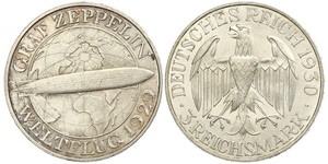 3 Mark República de Weimar (1918-1933) Plata 