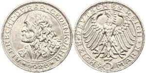 3 Mark República de Weimar (1918-1933) Plata 