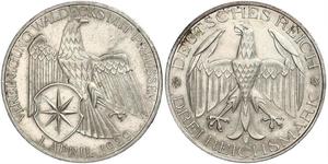 3 Mark República de Weimar (1918-1933) Plata 