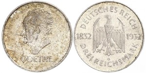 3 Mark República de Weimar (1918-1933) Plata 