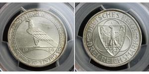 3 Mark República de Weimar (1918-1933) Plata 