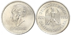 3 Mark República de Weimar (1918-1933) Plata 