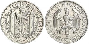 3 Mark República de Weimar (1918-1933) Plata 