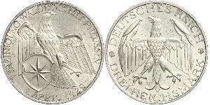 3 Mark República de Weimar (1918-1933) Plata 