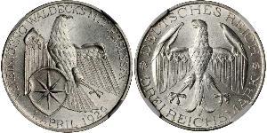 3 Mark República de Weimar (1918-1933) Plata 