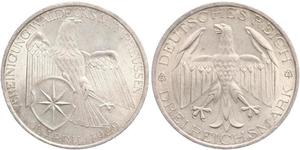 3 Mark República de Weimar (1918-1933) Plata 