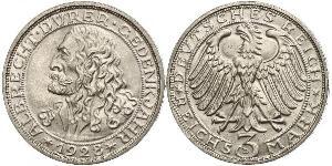 3 Mark República de Weimar (1918-1933) Plata 