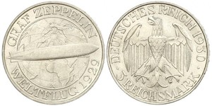 3 Mark República de Weimar (1918-1933) Plata 