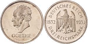 3 Mark República de Weimar (1918-1933) Plata 