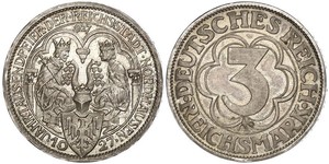 3 Mark República de Weimar (1918-1933) Plata 