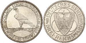 3 Mark República de Weimar (1918-1933) Plata 