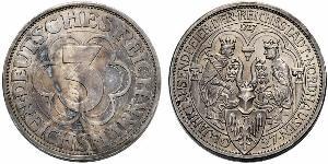 3 Mark República de Weimar (1918-1933) Plata 