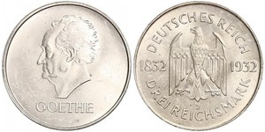 3 Mark República de Weimar (1918-1933) Plata 