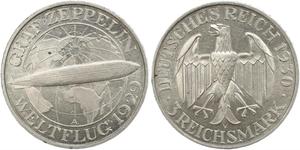 3 Mark República de Weimar (1918-1933) Plata 