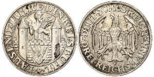 3 Mark República de Weimar (1918-1933) Plata 