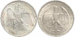 3 Mark República de Weimar (1918-1933) Plata 