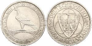 3 Mark República de Weimar (1918-1933) Plata 