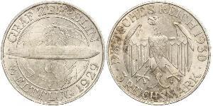 3 Mark República de Weimar (1918-1933) Plata 