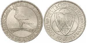 3 Mark República de Weimar (1918-1933) Plata 