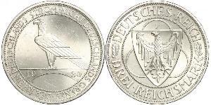 3 Mark República de Weimar (1918-1933) Plata 