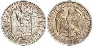 3 Mark República de Weimar (1918-1933) Plata 