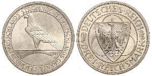 3 Mark República de Weimar (1918-1933) Plata 