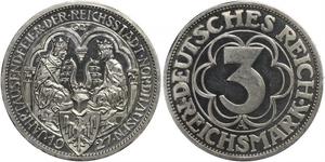 3 Mark República de Weimar (1918-1933) Plata 