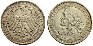 3 Mark República de Weimar (1918-1933) Plata 