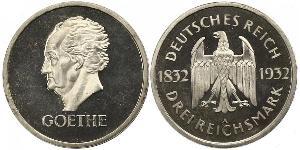 3 Mark República de Weimar (1918-1933) Plata 