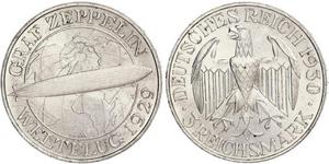 3 Mark República de Weimar (1918-1933) Plata 