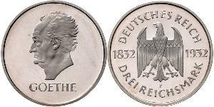3 Mark República de Weimar (1918-1933) Plata 