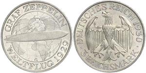 3 Mark República de Weimar (1918-1933) Plata 