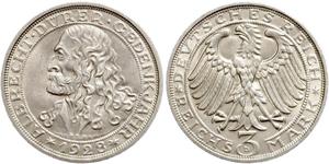 3 Mark República de Weimar (1918-1933) Plata 