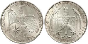 3 Mark República de Weimar (1918-1933) Plata 