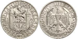 3 Mark República de Weimar (1918-1933) Plata 