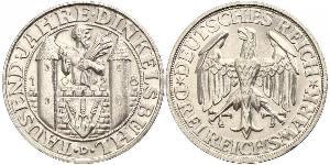 3 Mark República de Weimar (1918-1933) Plata 