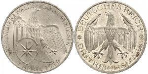 3 Mark República de Weimar (1918-1933) Plata 