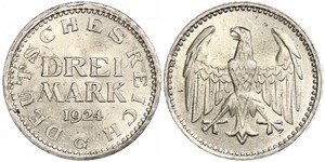 3 Mark República de Weimar (1918-1933) Plata 