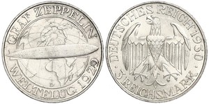 3 Mark República de Weimar (1918-1933) Plata 