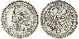 3 Mark República de Weimar (1918-1933) Plata 