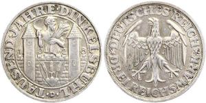 3 Mark República de Weimar (1918-1933) Plata 