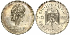3 Mark República de Weimar (1918-1933) Plata 
