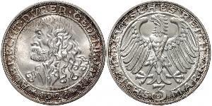 3 Mark República de Weimar (1918-1933) Plata 