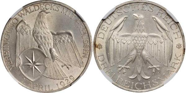 3 Mark República de Weimar (1918-1933) Plata 