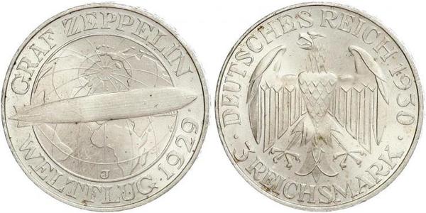 3 Mark República de Weimar (1918-1933) Plata 